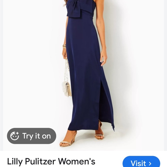 Lilly Pulitzer Midnight Blue Evening Gown - Picture 1 of 3